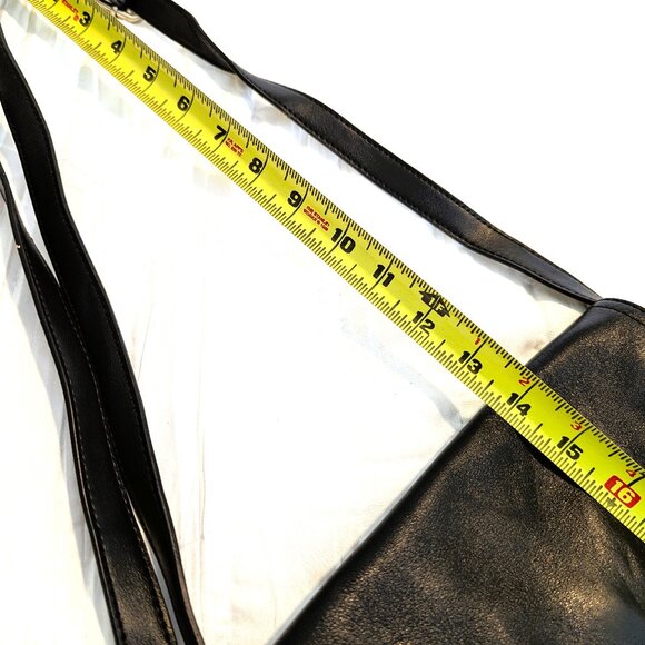 GIANI BERNINI BLACK SHOULDER LEATHER BAG VINTAGE IN GREAT CONDITION - Picture 3 of 12